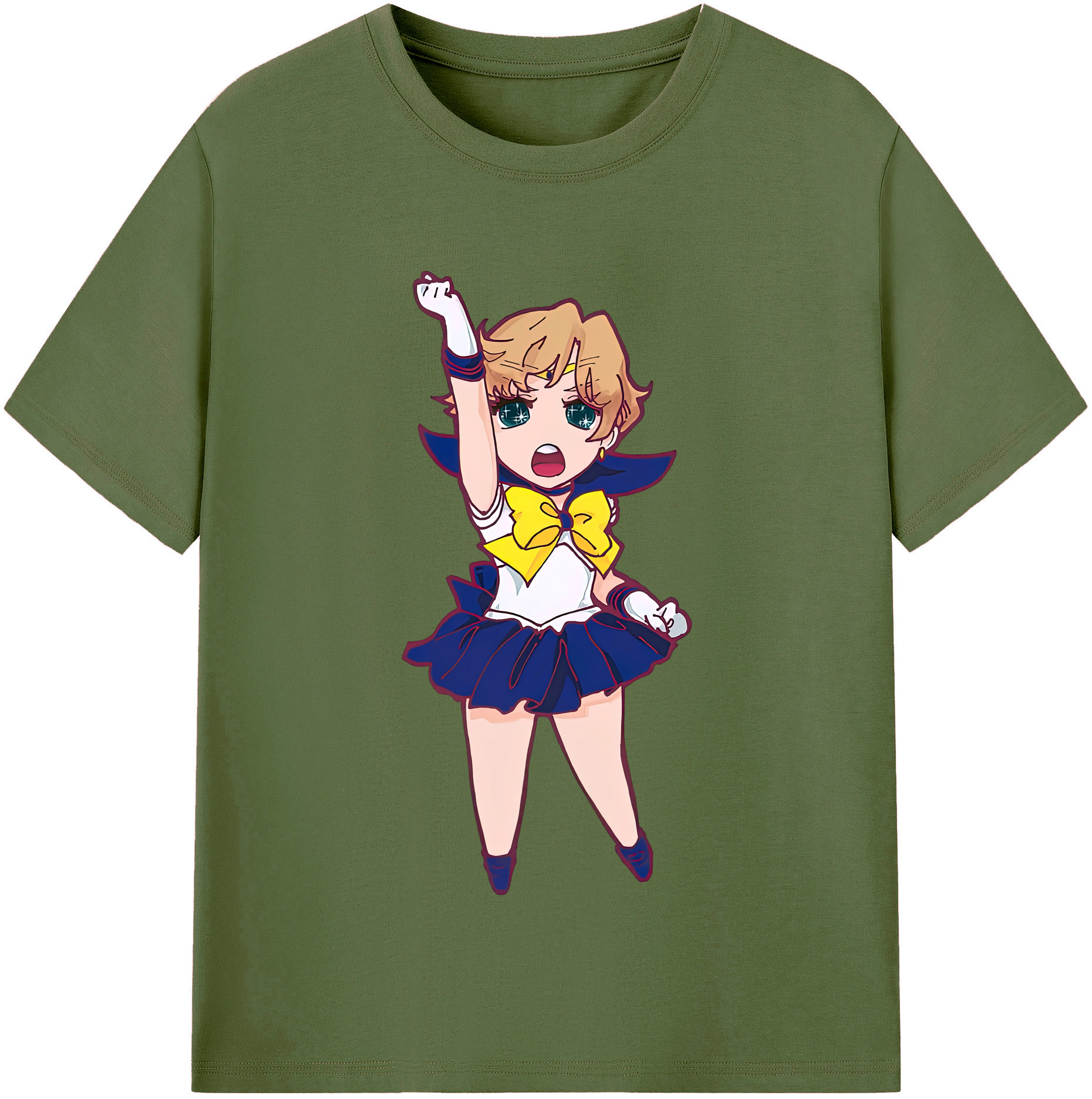 （画像用） 美少女戦士セーラームーン 天王はるか Sailor Moon Tenoh Haruka 綿100％半袖Tシャツ（フロントプリント）